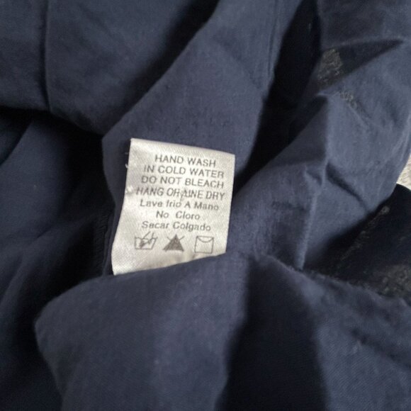 Orange Creek Womens Navy White Polka Dot Short Sleeve Button-Up Shirt Dress XL - Picture 6 of 11